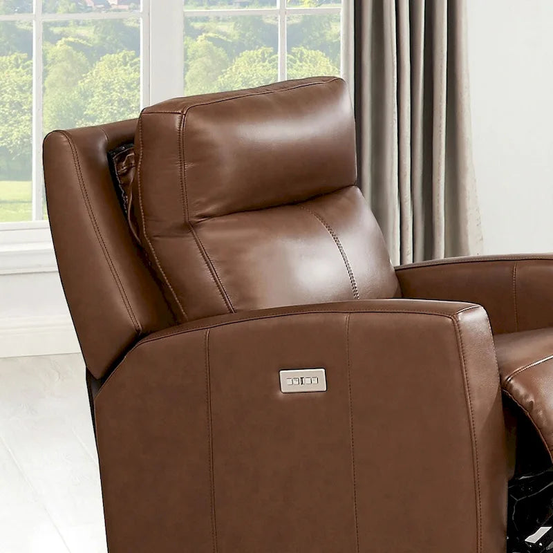 Zero Gravity Power Recliner Top Grain Leather Sofa Chair