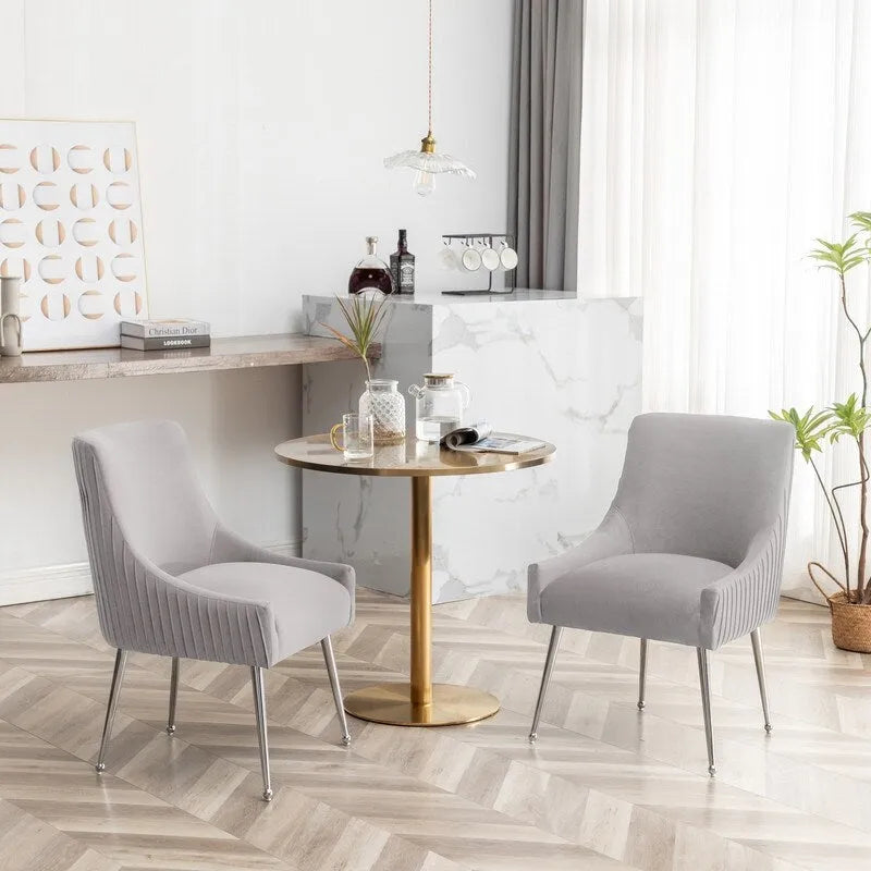 Modern Glam Velvet Dining Chair Set of 8 for Dining Room and Living Room