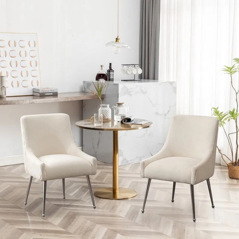 Modern Glam Velvet Dining Chair Set of 8 for Dining Room and Living Room