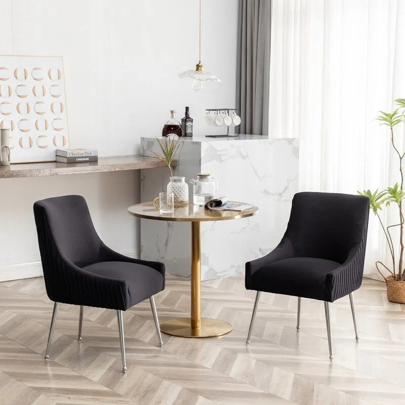 Modern Glam Velvet Dining Chair Set of 8 for Dining Room and Living Room