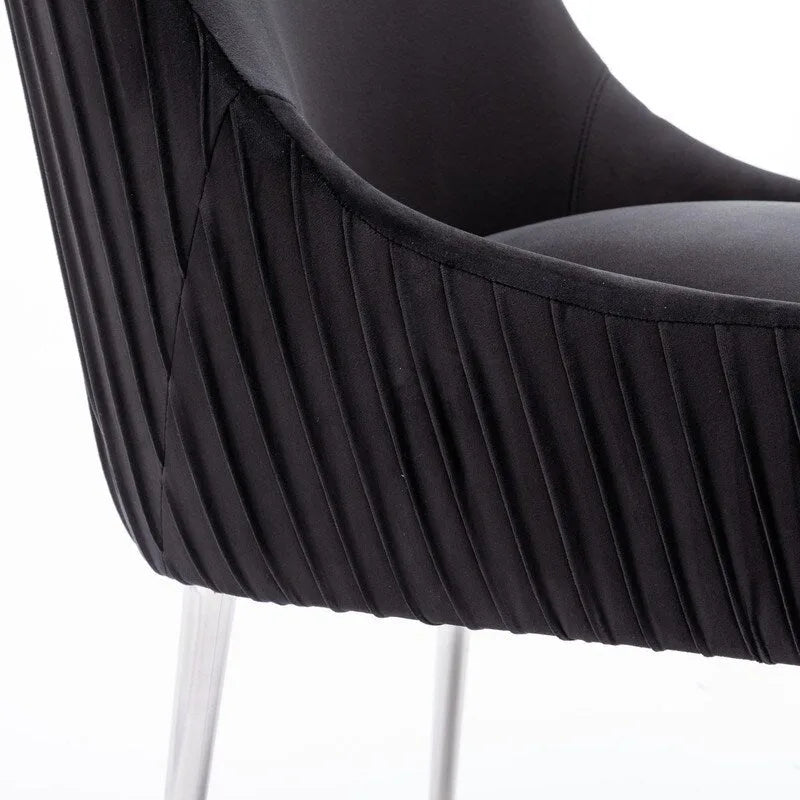 Modern Glam Velvet Dining Chair Set of 8 for Dining Room and Living Room