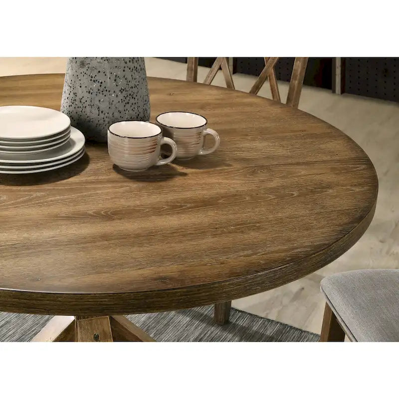 Cross-Buck Base Dining Table for Kitchen and Dining Room