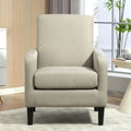 Minimalist Elegant Style Accent Armchair with Solid Wood Frame