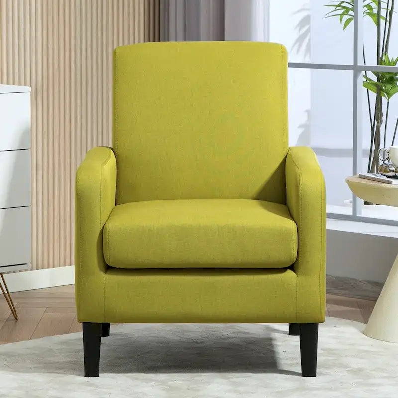 Fauteuil d'appoint au design minimaliste et élégant avec cadre en bois massif