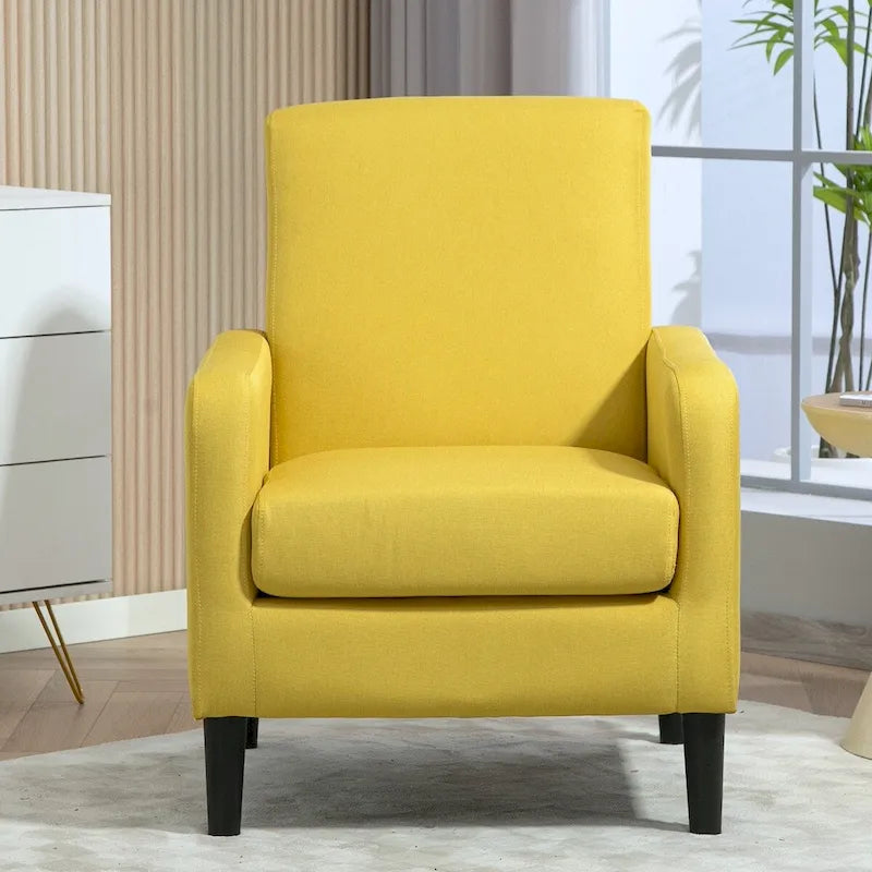 Fauteuil d'appoint au design minimaliste et élégant avec cadre en bois massif