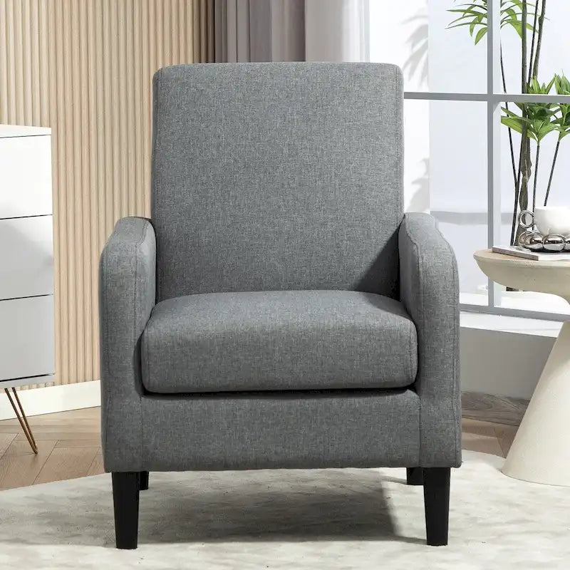 Fauteuil d'appoint au design minimaliste et élégant avec cadre en bois massif