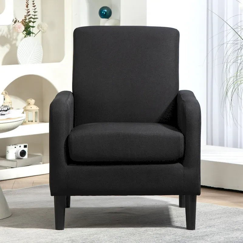 Fauteuil d'appoint au design minimaliste et élégant avec cadre en bois massif