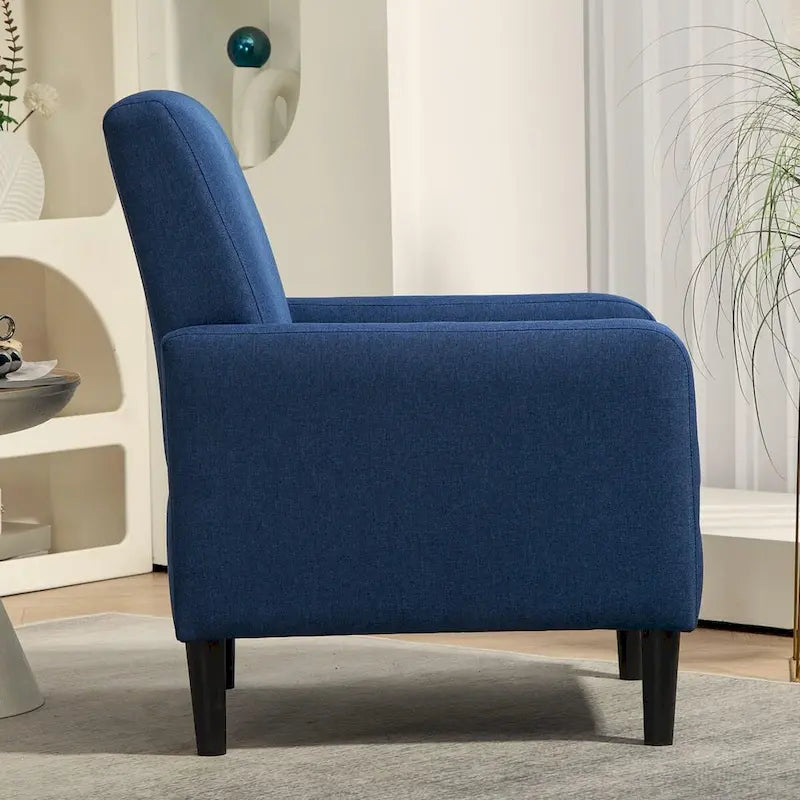 Minimalist Elegant Style Accent Armchair with Solid Wood Frame