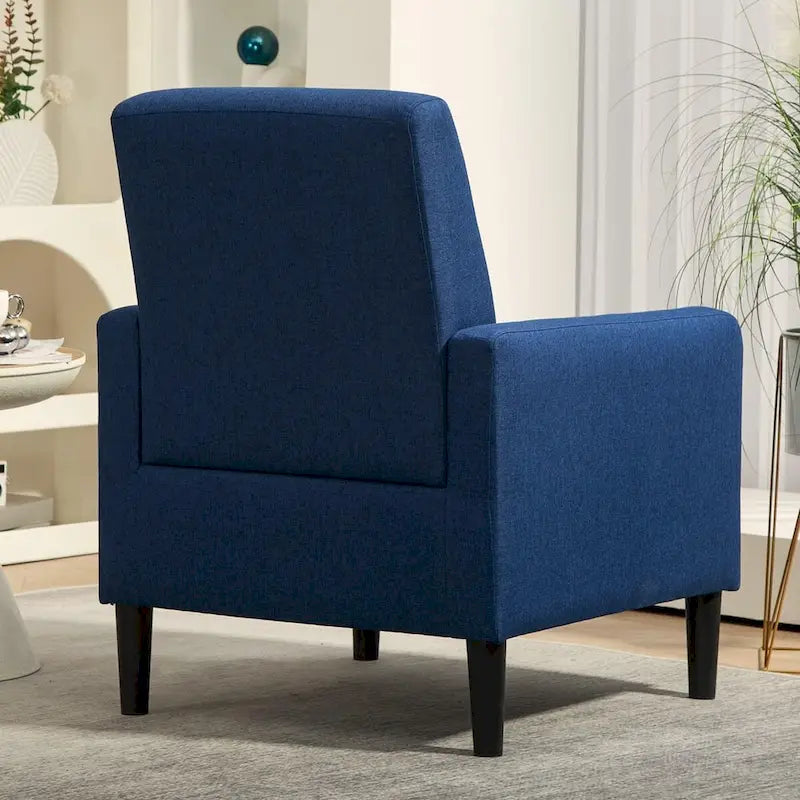 Minimalist Elegant Style Accent Armchair with Solid Wood Frame