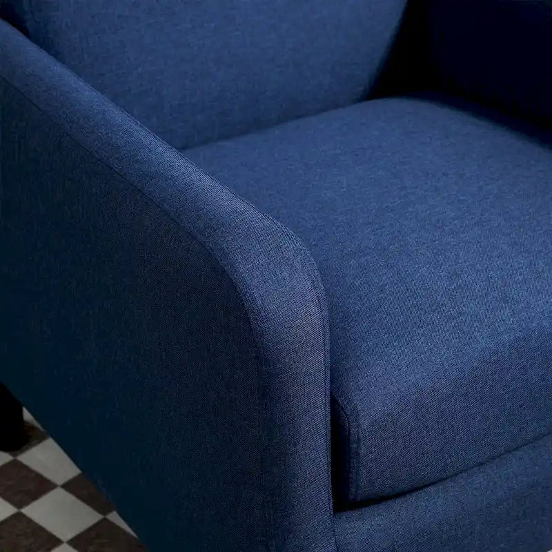 Minimalist Elegant Style Accent Armchair with Solid Wood Frame