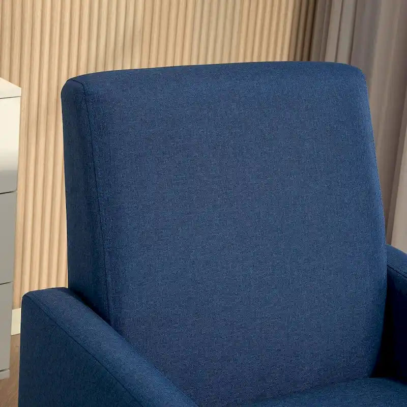 Minimalist Elegant Style Accent Armchair with Solid Wood Frame