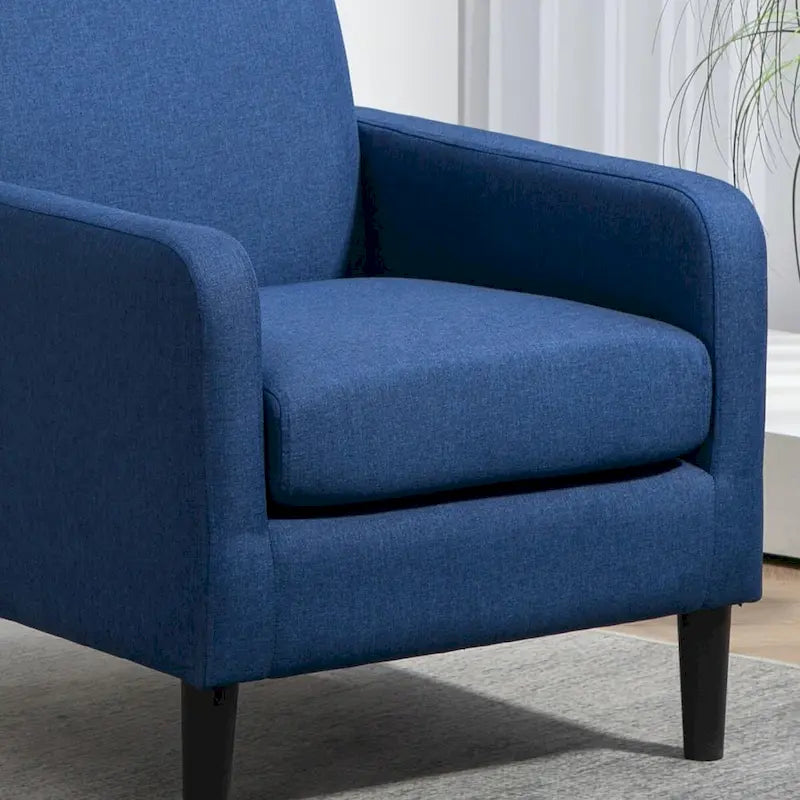 Minimalist Elegant Style Accent Armchair with Solid Wood Frame