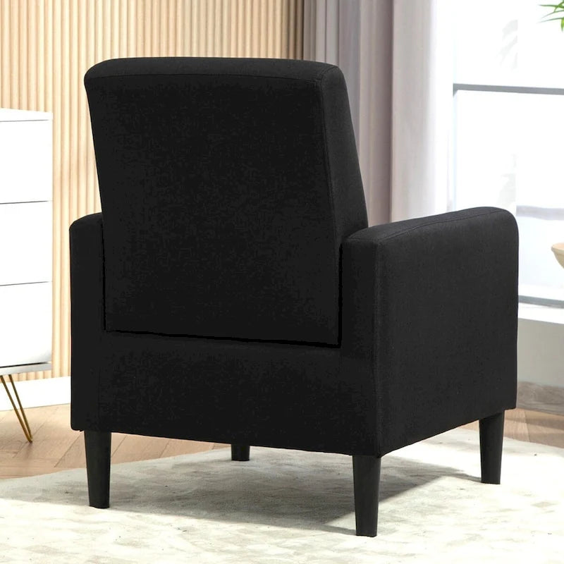 Minimalist Elegant Style Accent Armchair with Solid Wood Frame