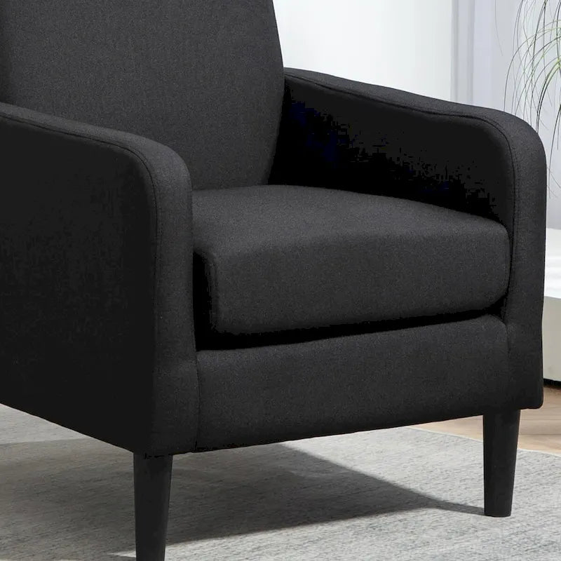 Minimalist Elegant Style Accent Armchair with Solid Wood Frame