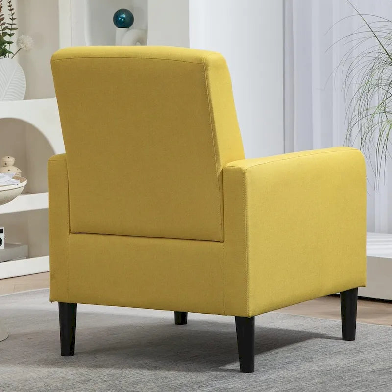 Minimalist Elegant Style Accent Armchair with Solid Wood Frame