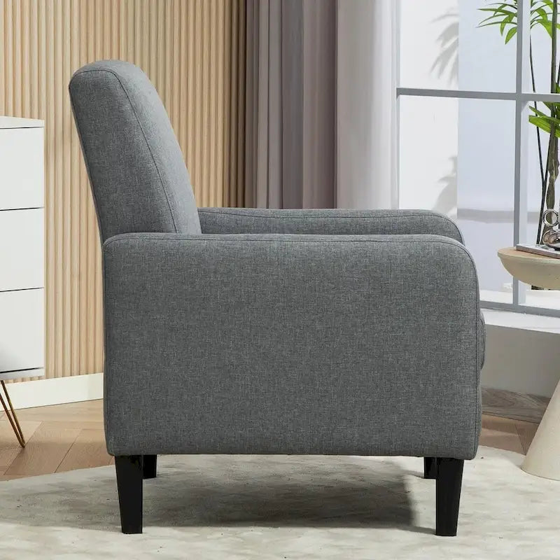 Minimalist Elegant Style Accent Armchair with Solid Wood Frame