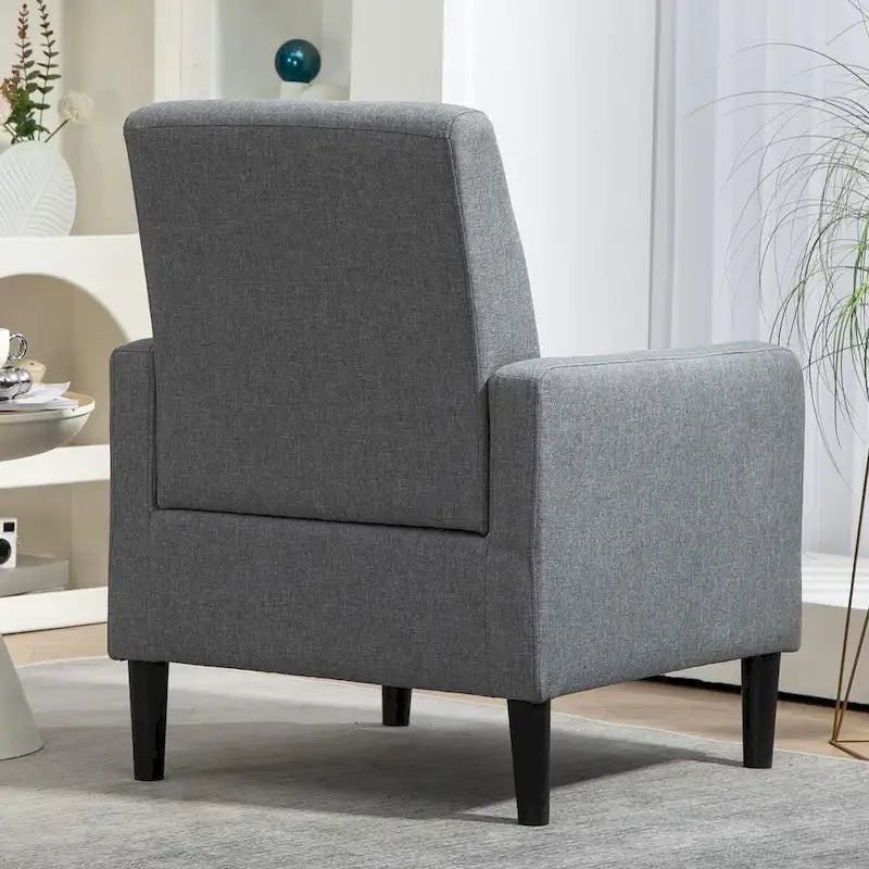 Minimalist Elegant Style Accent Armchair with Solid Wood Frame